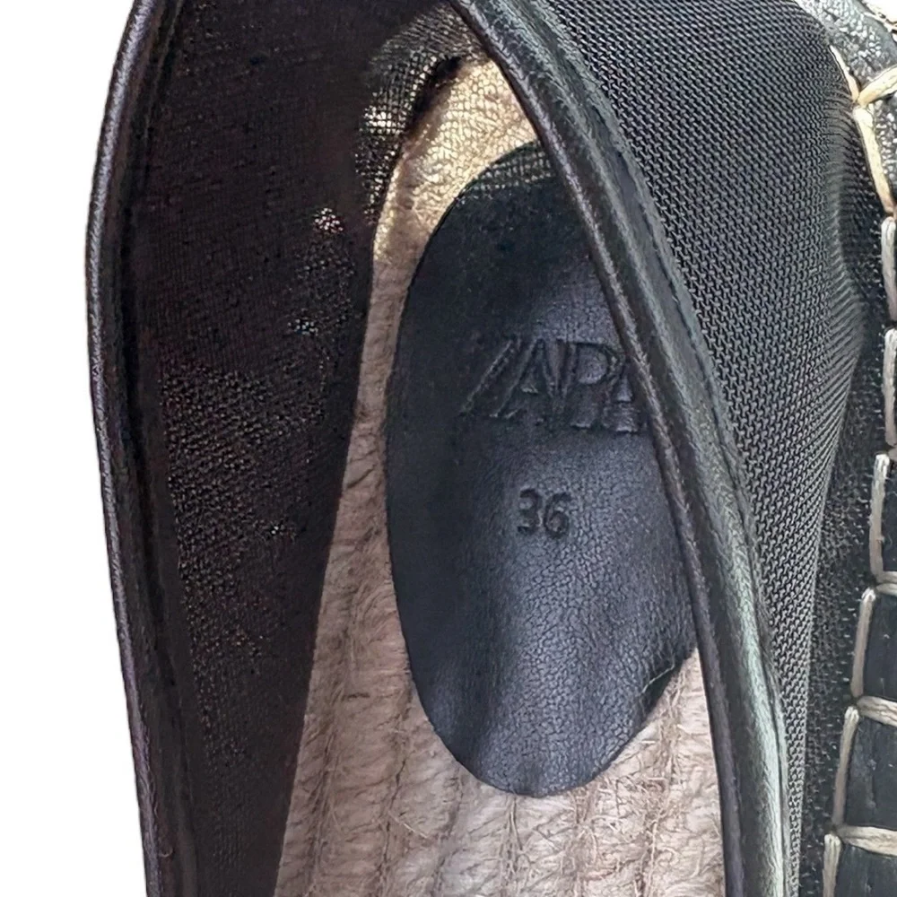 Zara Mesh Jute Sole Espadrilles
